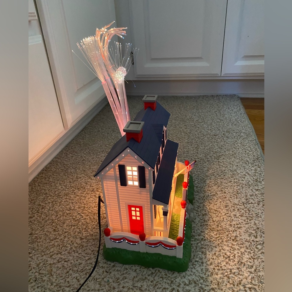 VTG CIB Avon Patriotic Lighted Fiber Optic House 4th Of July Fireworks Americana - Picture 12 of 17